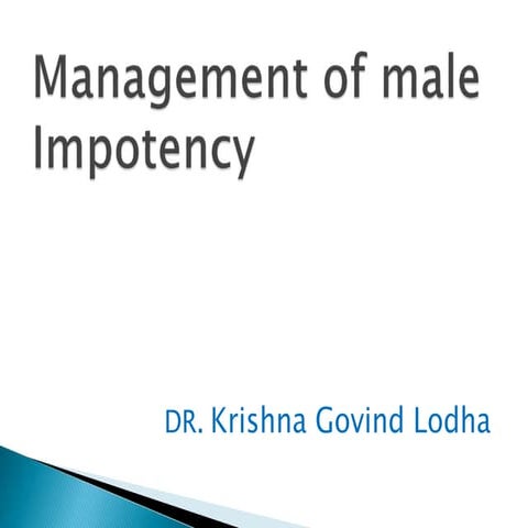 Management of male impotency   
