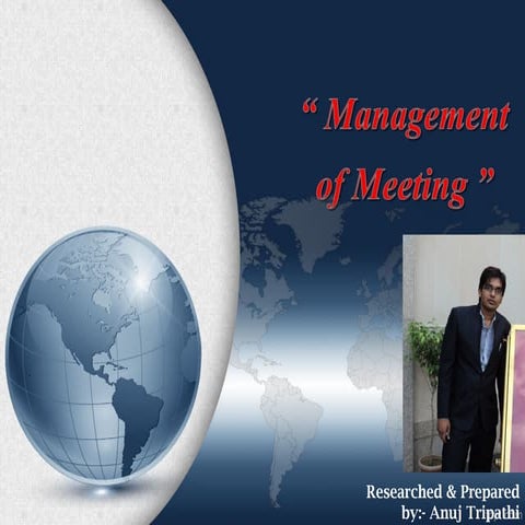 Management of Meeting 