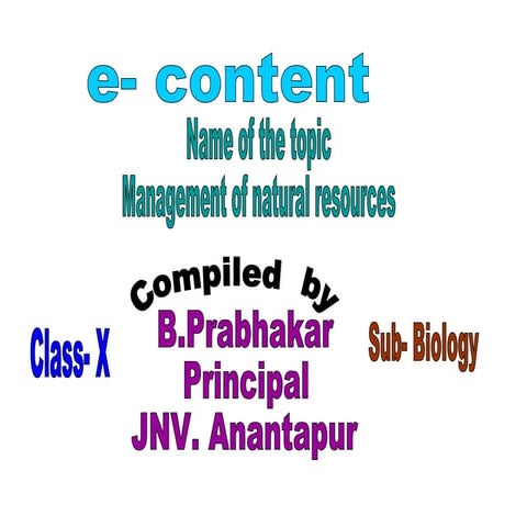 Management of natural resources ppt
