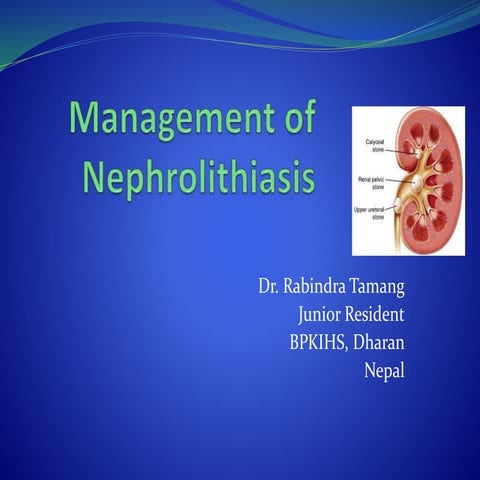 Management of nephrolithiasis