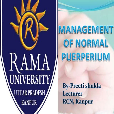 Management of normal purperium