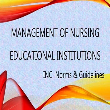 Management of nursing educational institutions