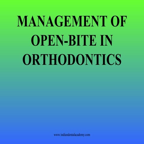 Management of openbite (2)