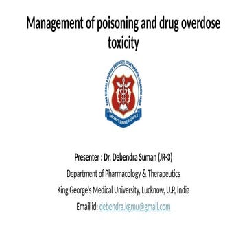 Management of posioning and drug overdose toxicity.pptx
