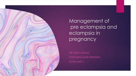Preeclampsia and eclampsia | PPT | Pregnancy | Reproductive Health