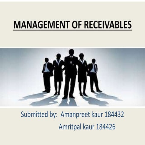 Management of recievables