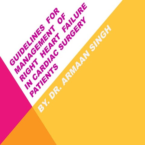 Management of right heart failure