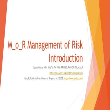 Management of risk introduction