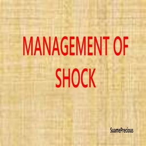 Management of shock
