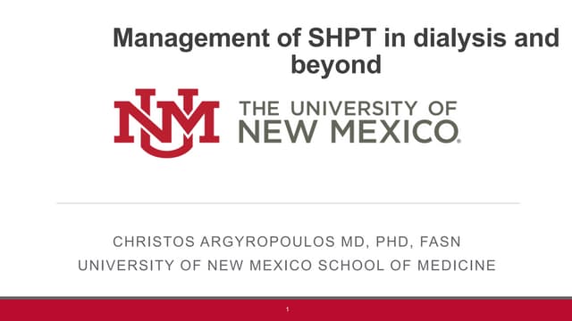 Management of SHPT in dialysis and beyond.pptx
