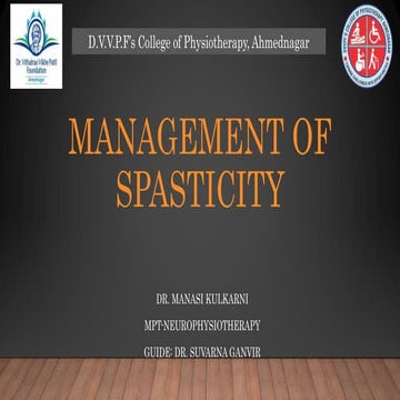 Management of spasticity
