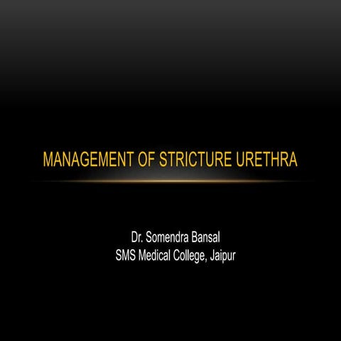 Management of stricture urethra 