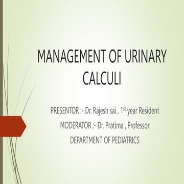 MANAGEMENT OF URINARY CALCULI.pptx
