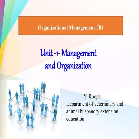 Management &amp; organization 1