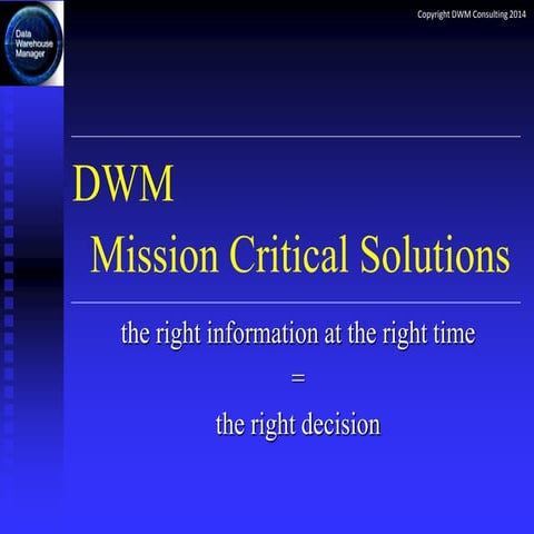 Dwm Overview Ppt