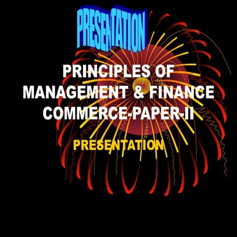 Management presentation | PPT