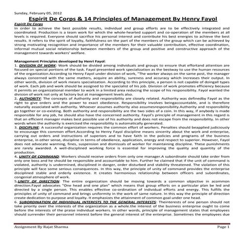 Management principles developed by henri fayol