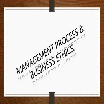 Management process