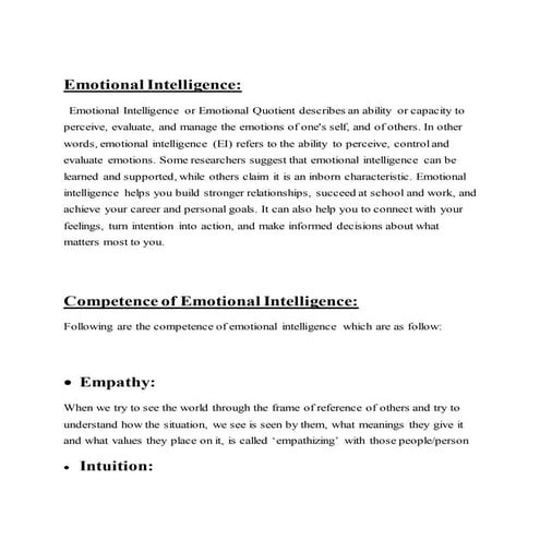 Emotional Intelligence Report Docx