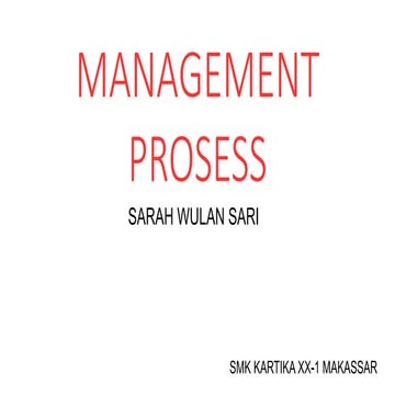 Managemen Proses