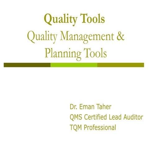 Management quality tools (6)  19 1-2016