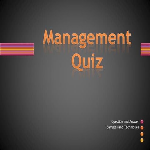Management quiz