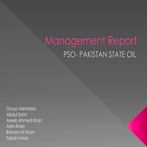 PSO Management Report