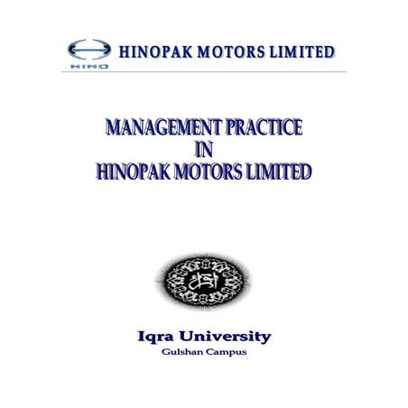 Management report on HPML