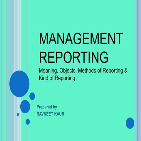 Management reporting