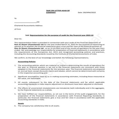 Management Representation Letter Format for Audit.pdf
