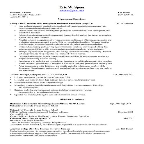 Management Resume | DOC