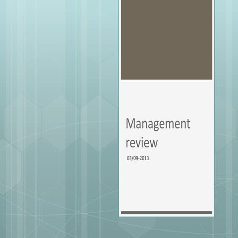 Management review | PPTX