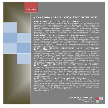 Management science