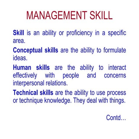 Management skill