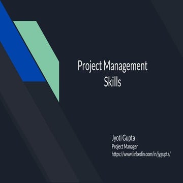 Project Management skills