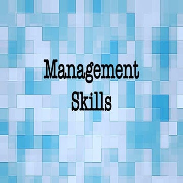 Management skills explained