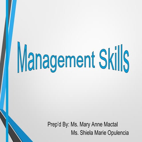 Management skills report