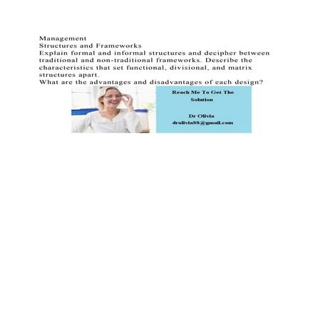 ManagementStructures and FrameworksExplain formal and informal s.docx