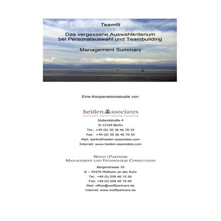 Studie zur Personalentwicklung - Teamfit