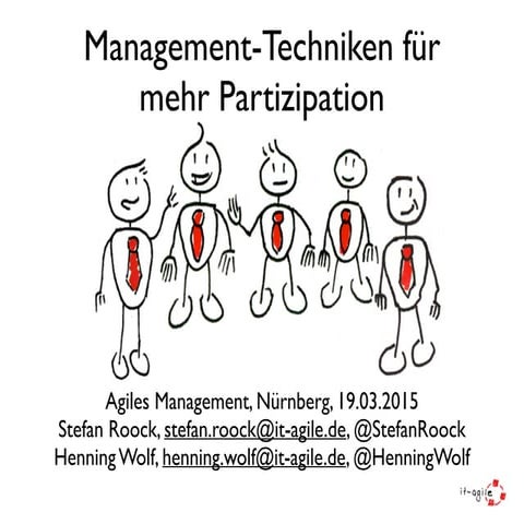 Management-Techniken für mehr Partizipation