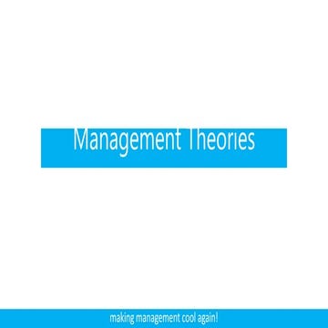 Management theories