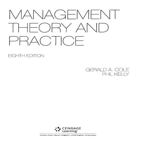Management theory and practice 8th edition