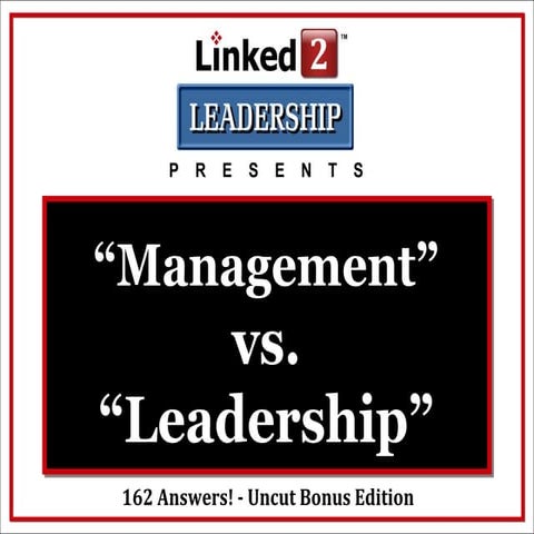 Management vs. leadership