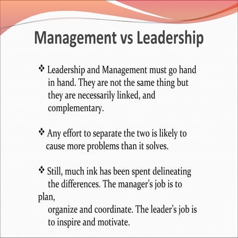 Management vs leadership