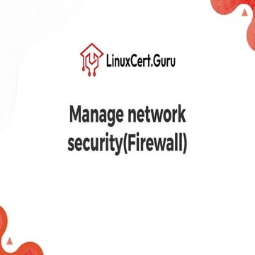 Manage Network Security (Firewall) in RHEL - RHCSA (RH134).pdf