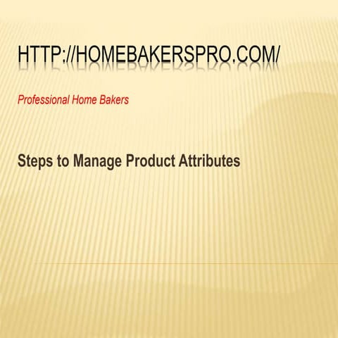 Manage product attributes