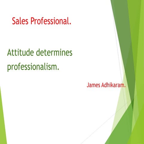 Qualities of a Sales man - Business training ppt series4 from James ...