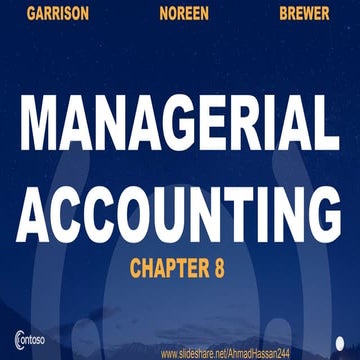 | Managerial Accounting | Chapter 8 | Master Budgeting | Introduction to Mana...