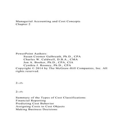Managerial Accounting and Cost ConceptsChapter 2.docx