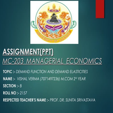 Managerial economics 